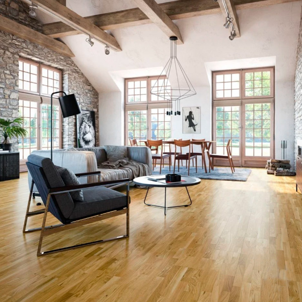 Паркетна дошка Ekoparket дуб чотирисмугова 1092x207x10 мм RUSTIC