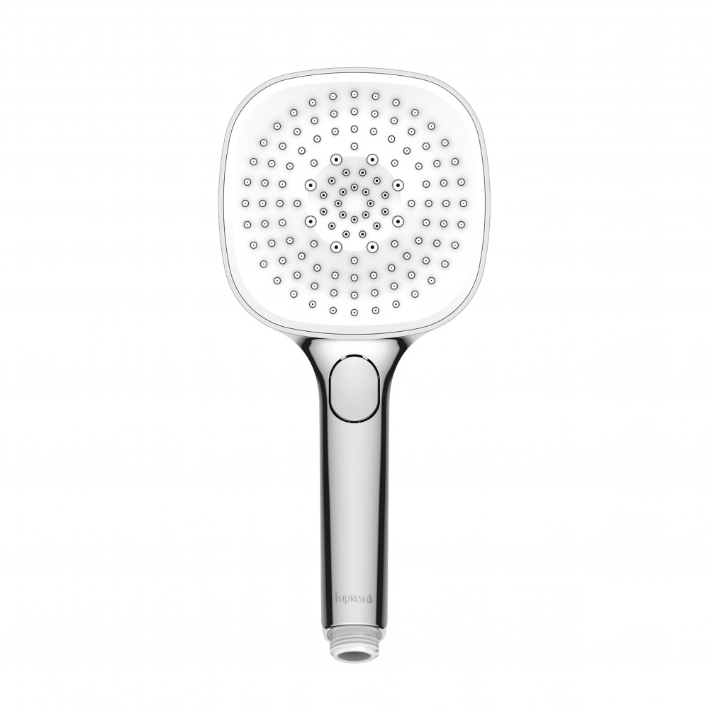 Ручной душ Imprese LSR-120GQ, 120 мм, 3 режима, кнопочный переключатель, хром