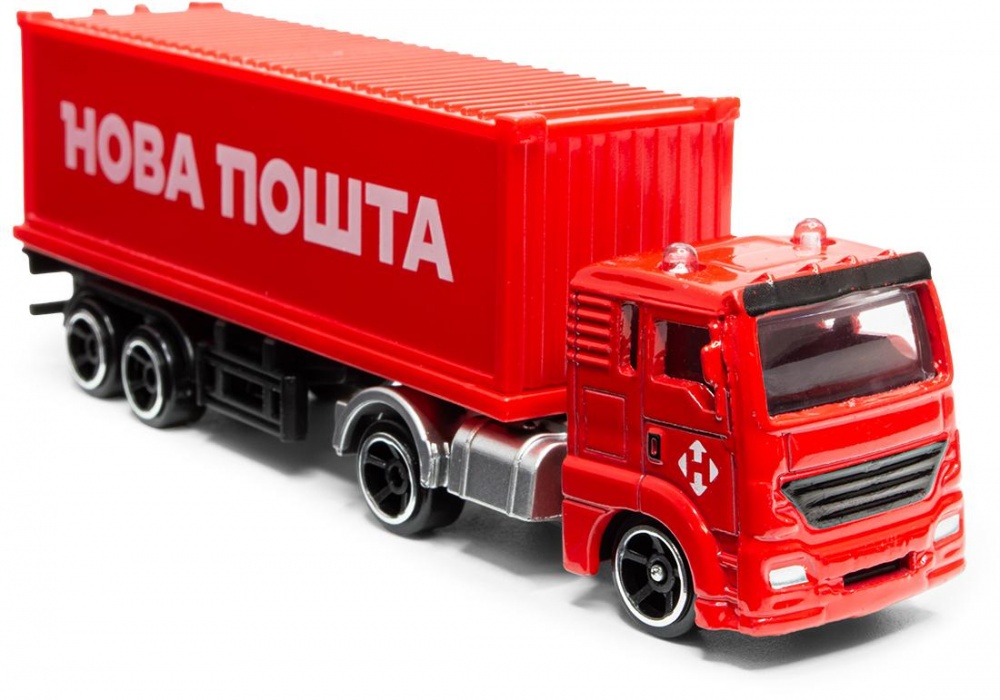 Модель TechnoDrive 1:43 Фура Новая Почта 250416CG