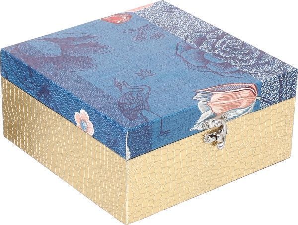 Шкатулка золотая с узором 17W0202-B