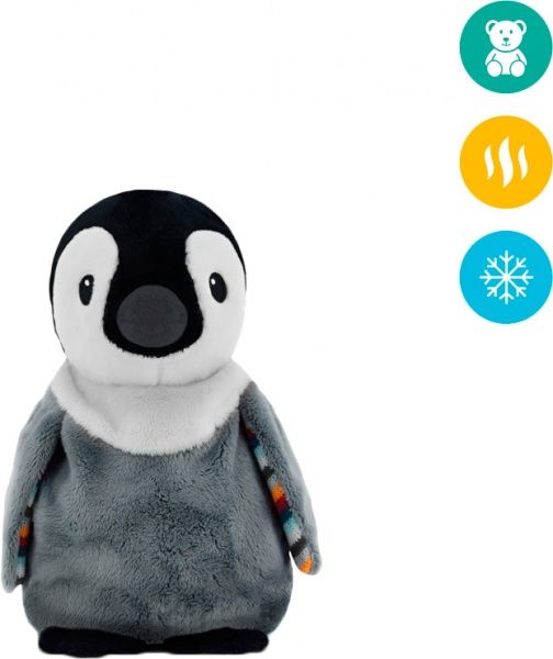 Теплая игрушка Zazu Пингвин Пип с ароматом лаванды 24 см