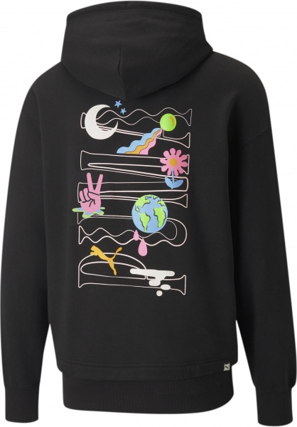 Джемпер Puma Downtown Graphic Hoodie TR 53159401 р. L чорний