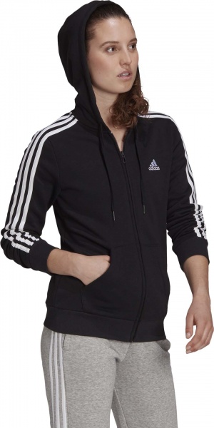 Джемпер Adidas W 3S FL FZ HD GM5567 р. M черный