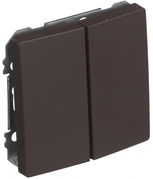 Вимикач прохідний двоклавішний Siemens Style без підсвітки шоколад 5TG72701CH00