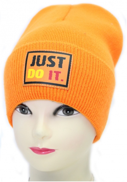 Шапочка дитяча для хлопчиків Kraft+ р.52-54 помаранчевий 2653-1 