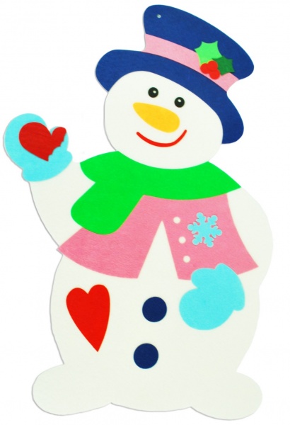 Подвеска фетровая Аплі-Краплі Снеговик 50 см разноцветный