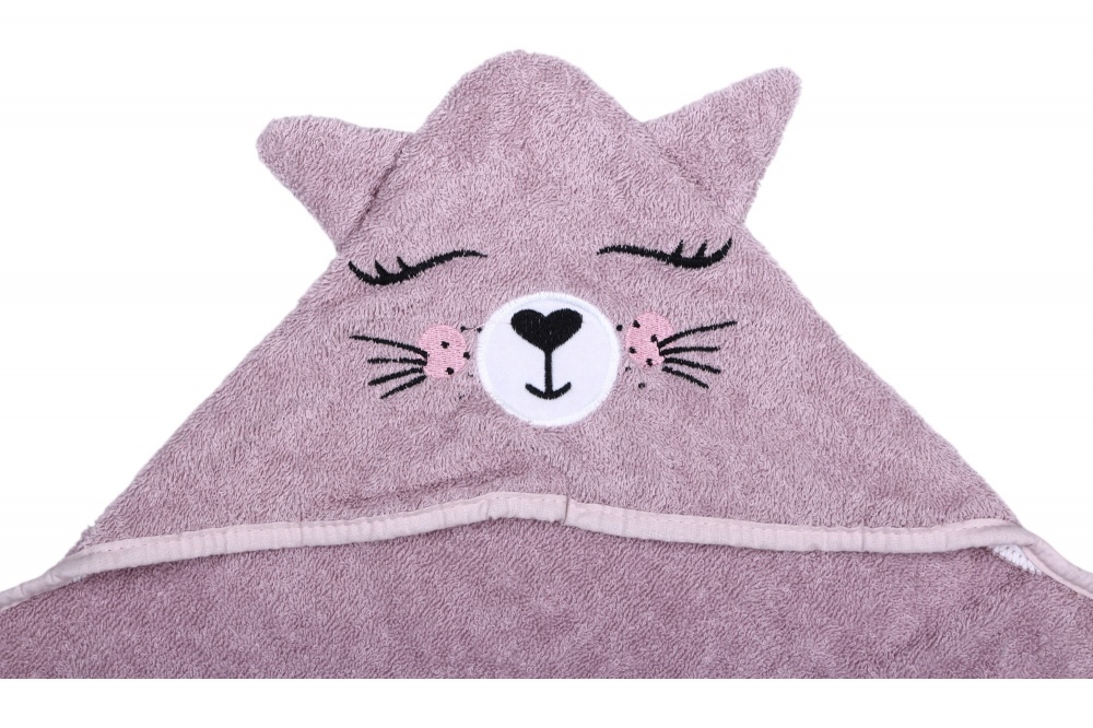 Полотенце-уголок Білтекс Котик 85x85 см розовый