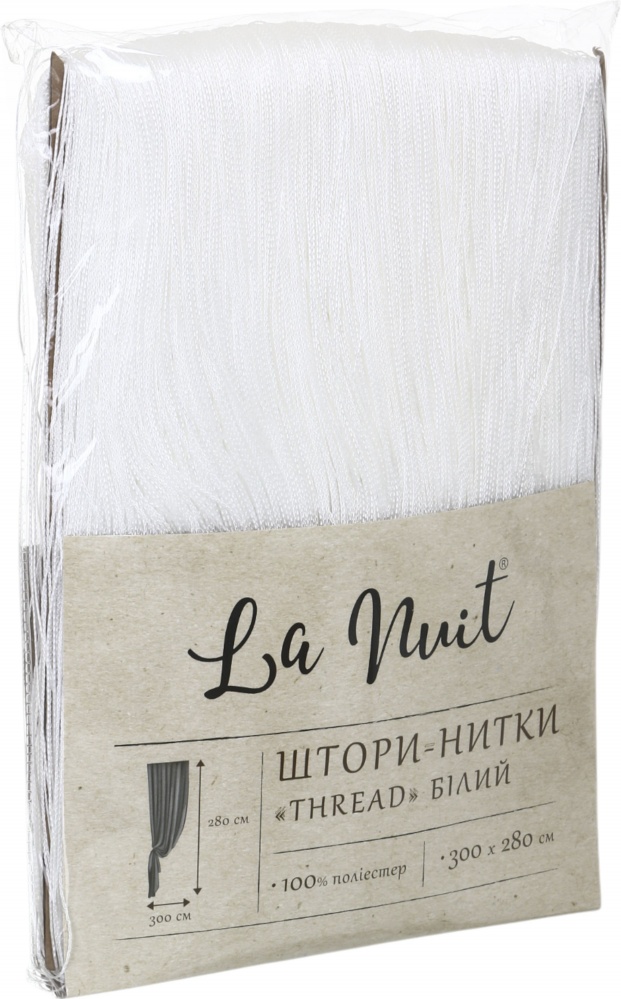 Штора-нитки Thread 300x280 см білий La Nuit