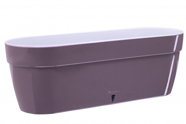 Ящик балконний Santino ASTI 500 овальний 12 л шаде/білий (AST500SHD/WHT) 