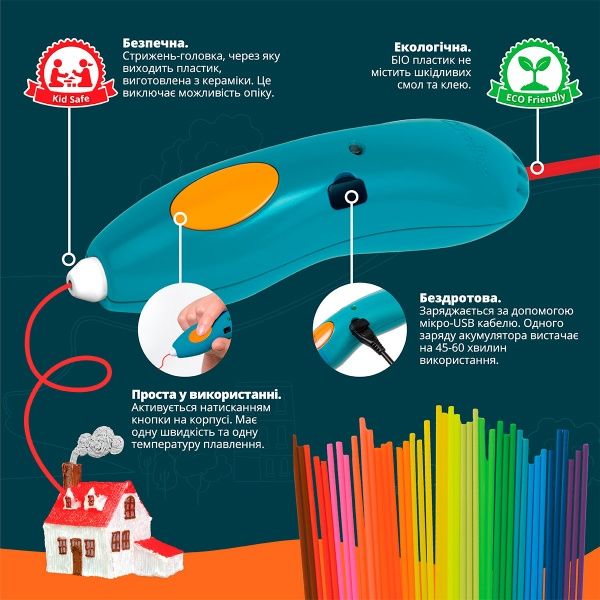 Набор 3Doodler Start Креатив (синяя 3D-ручка и стержни) 9SPSESSE2R