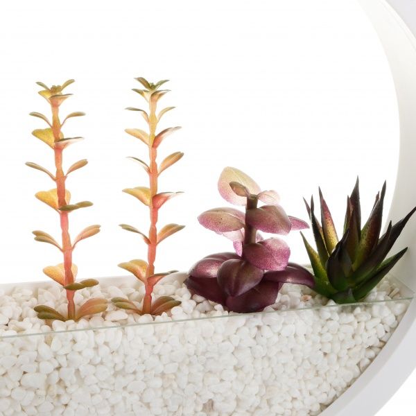 Декор настенный Nature круглый 25x25 см белый 