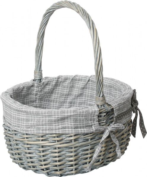 Корзина плетеная с текстилем 37x31x19/41 см Easter 16-5A-1 