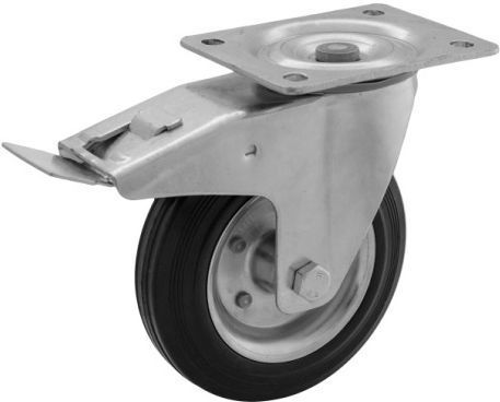 Колесо поворотное с тормозом d75 мм
