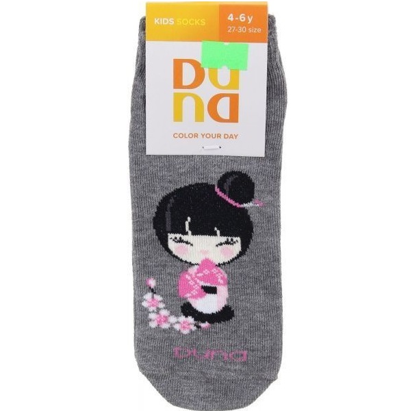 Шкарпетки дитячі для дівчаток Duna 4213 р.18–20 сірий 