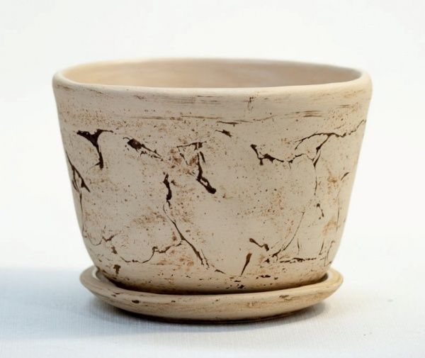 Горщик керамічний Віола круглий 2л бежевий 