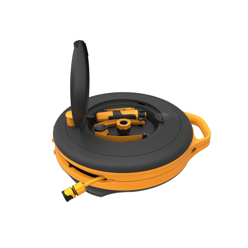 Катушка Fiskars со шлангом (9мм) 15м и набором аксессуаров S (1020436)