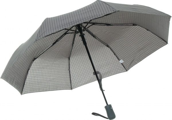 Зонт Абстракция, складной, автомат серый 