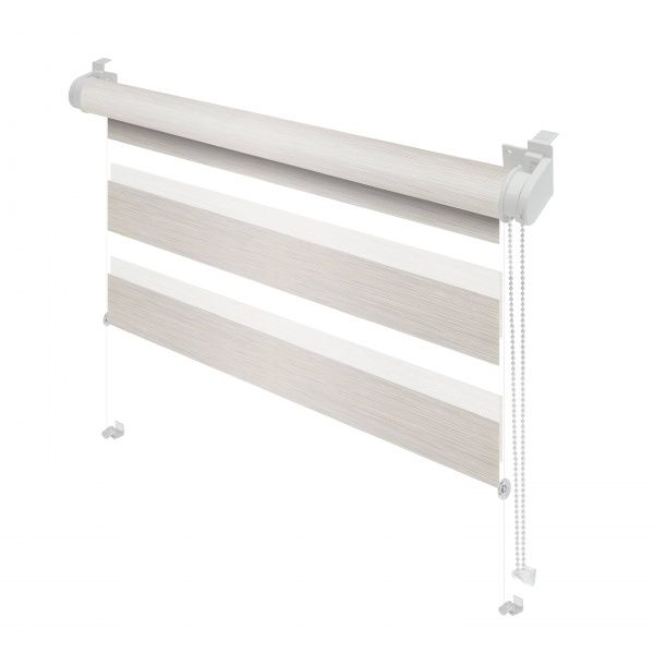 Ролета день-ночь Gardinia Мини Зебра шелк 50x140 см светло-бежевая 