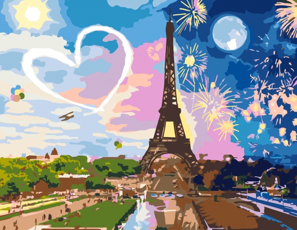 Картина по номерам Невероятный Париж 35x45 см Rosa Start 