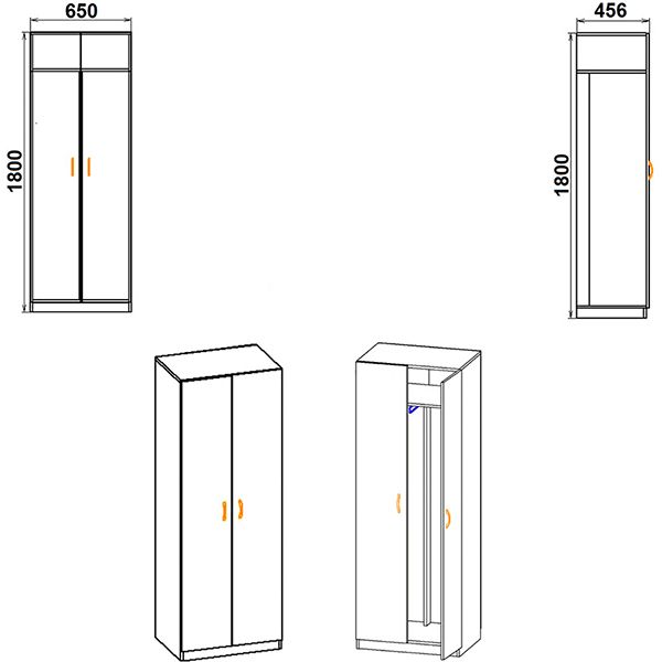 Шкаф Компанит 1 дуб cонома