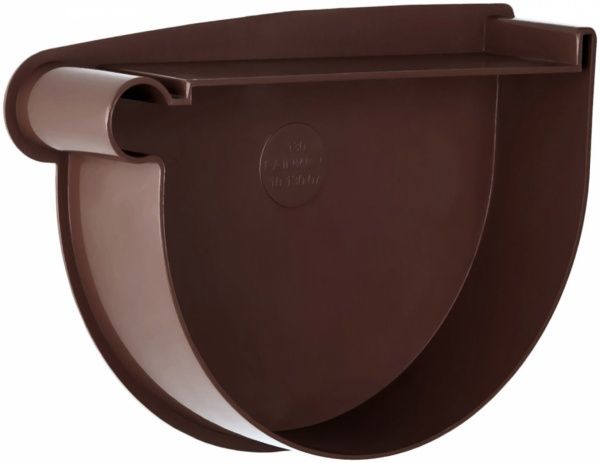 Заглушка лійки ліва RAINWAY d130 мм коричневий 