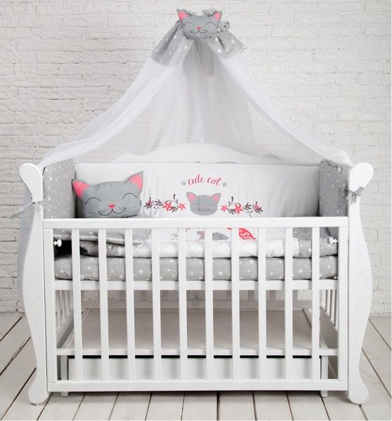 Комплект постельного белья ДС Україна Cute Cat БК-024 серый 