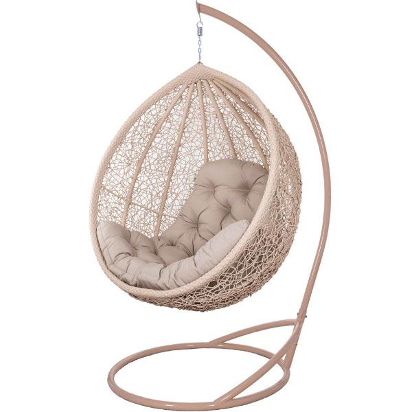 Крісло-кокон Ява з подушкою бежеве