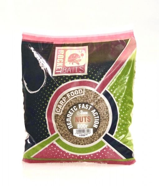 Пеллетс Rocket Baits FAST ACTION NUTS 3мм 1000 г тигровий горіх