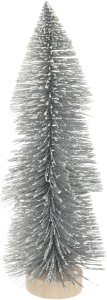 Елка декоративная настольная серебряная 15x40 см