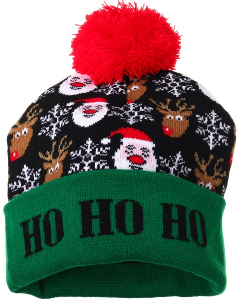 Шапка Діда Мороза з підсвічуванням 21х29 см