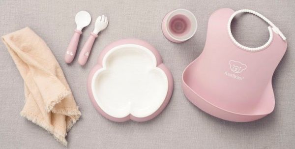 Набор посуды BabyBjorn Baby Dinner Set Powder Pink Розовый
