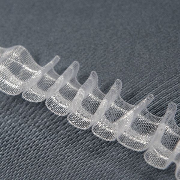 Тесьма шторная прозрачная карандашная, 30 мм