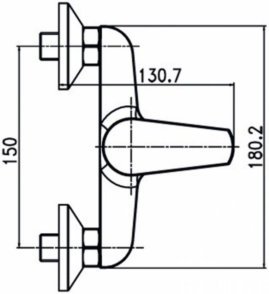 Смеситель для душа Aqua Rodos Optima 90977