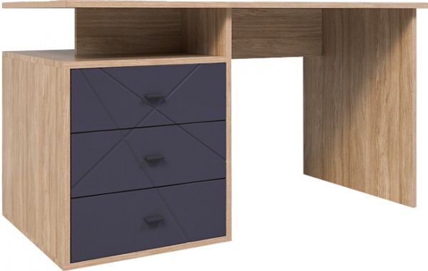 Стол письменный Санти Мебель Х-Скаут Х-06Л дуб каменный / графит мат 