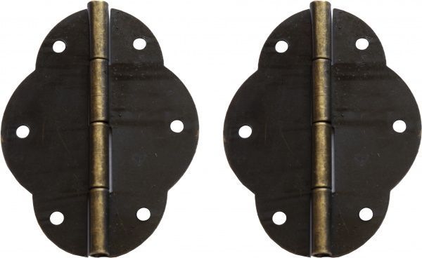 Петля декоративна темна латунь 55x42 мм 2 шт. 