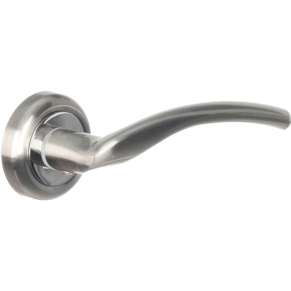 Ручка на розетці Linde A-2005 SN/CP матовий нікель/полірований хром