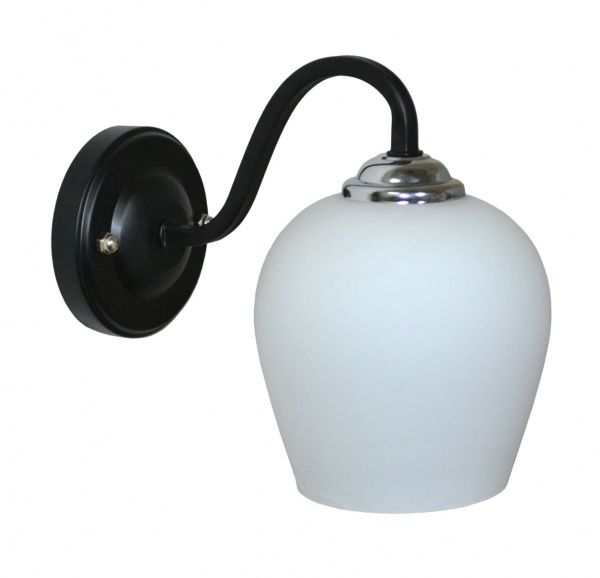 Бра Геотон C484-1А 1x60 Вт E27 хром/чорний 48811 