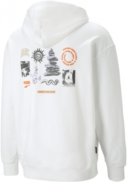 Джемпер Puma DOWNTOWN GRAPHIC HOODIE 53918202 р. L білий