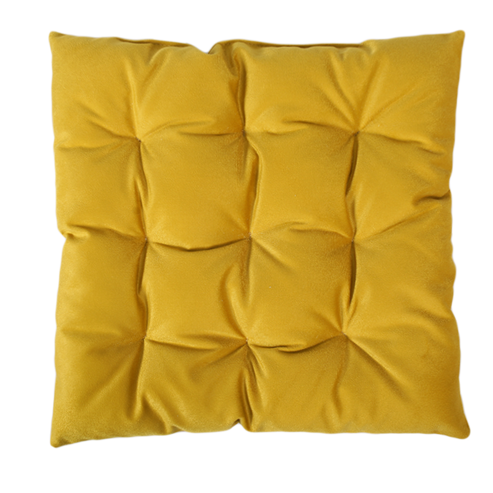 Подушка на стул стеганая 9 закрепок горчица Flox 40