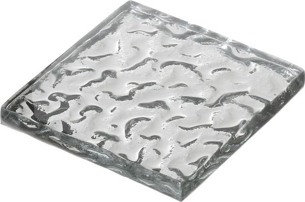 Плитка Grand Kerama Тако скло моно платина рифлене 6,6x6,6 