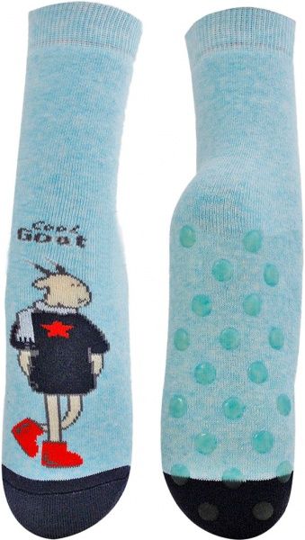 Шкарпетки дитячі Conte-Kids ВЕСЕЛІ НІЖКИ (махрові, проти ковзання) мал. 293 17С-45СП р.20 блідо-бірюзовий з малюнком 