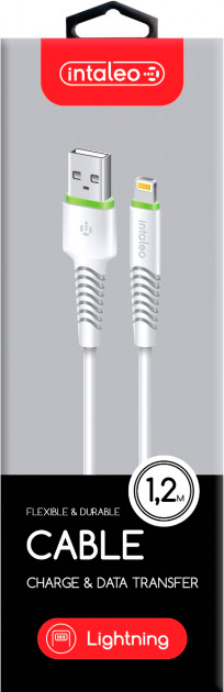 Кабель Intaleo USB – Apple Lightning 1,2 м білий