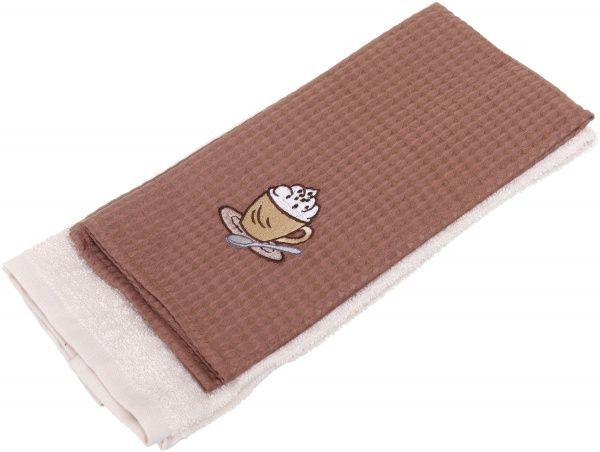 Набір рушників ранкова кава 45x60 см Homeline коричневий/бежевий 