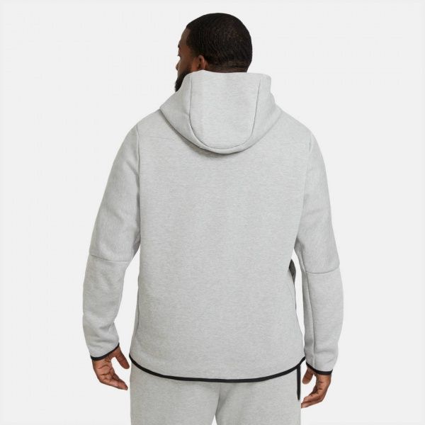 Джемпер Nike M NSW TCH FLC HOODIE FZ WR CU4489-063 р. L сірий меланж