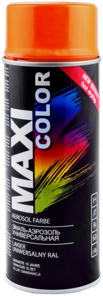 Эмаль аэрозольная Maxi Color универсальная декоративная RAL 2004 оранжевый глянец 400 мл