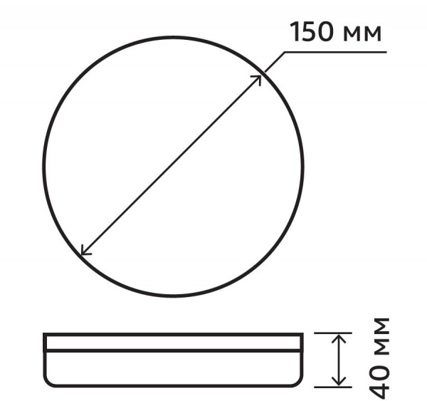 Светильник светодиодный LedPulsar 26 Вт белый 4500 К CLR-02-26 