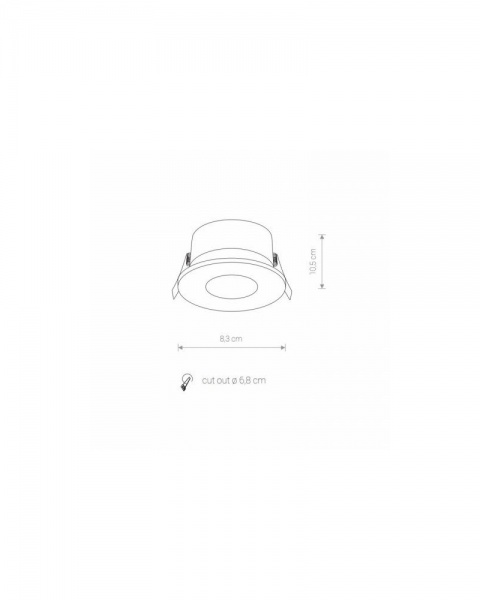 Светильник точечный Nowodvorski Golf 15 Вт GU10 черный 8376 