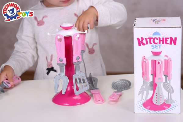 Игровой набор ТехноК кухонные принадлежности на стойке 6726