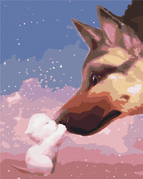 Картина за номерами Сміливий друг BS37432 40х50 см Brushme 