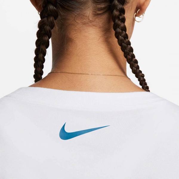 Футболка Nike W NKCT DF TEE LS SLAM CROP DZ3797-100 р.XL белый